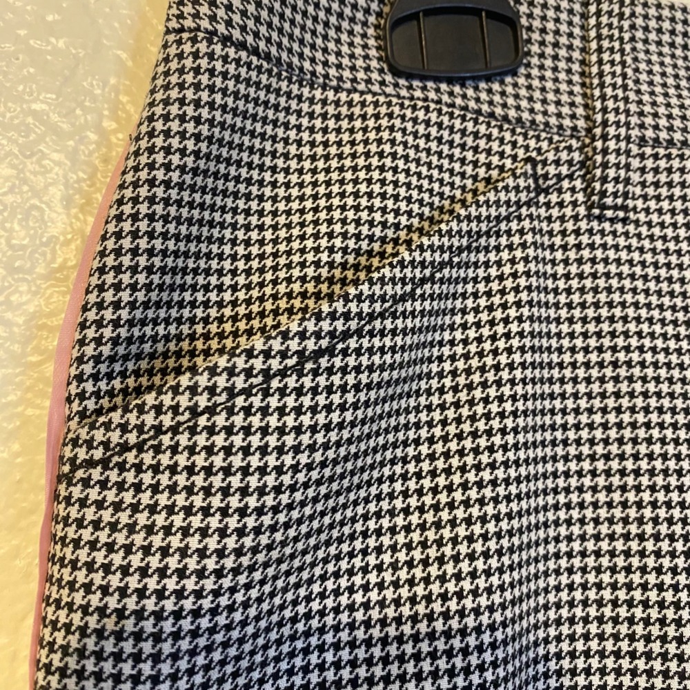 DOLCE & GABBANA Houndstooth Tailored Pants Womens Size 40 Pink Stripe Detail - Picture 4 of 10